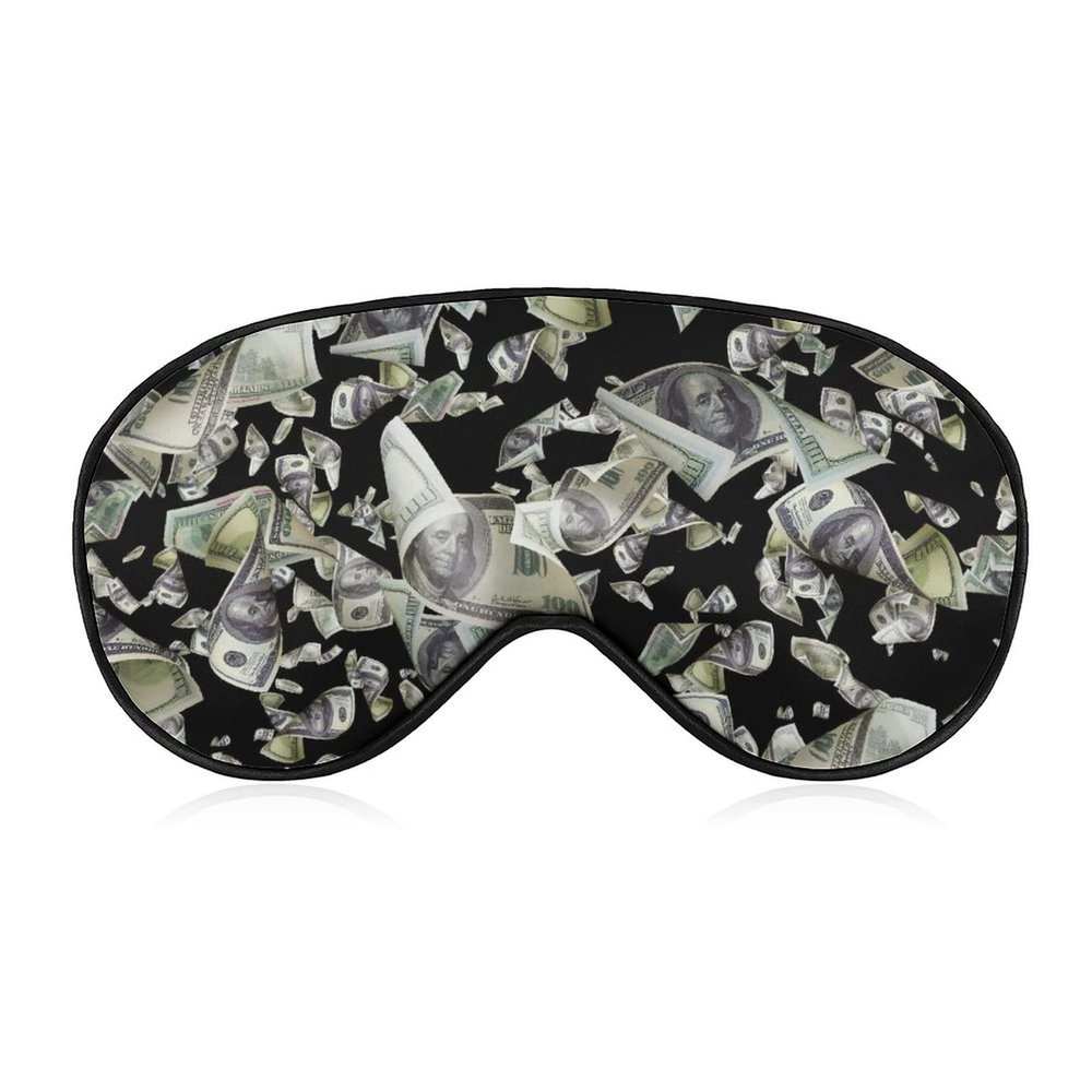 Sleep Eye Mask for Men Women Compatible with Falling Money American Bill Dollars Sleeping Mask, Comfortable Eye Mask with Adjustable Strap, Blocks Light Sleeping Blindfold for Nap Travel Sleeping