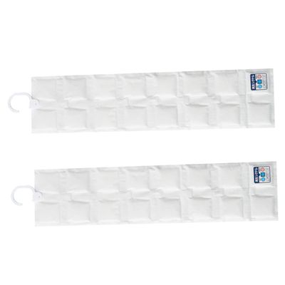 Veemoon 2pcs Hanging Moisture Absorber Packets for Wardrobe Household Dehumidification Bags to Eliminate Damp and Odors Clothing Shoes and Rooms Non-woven Design