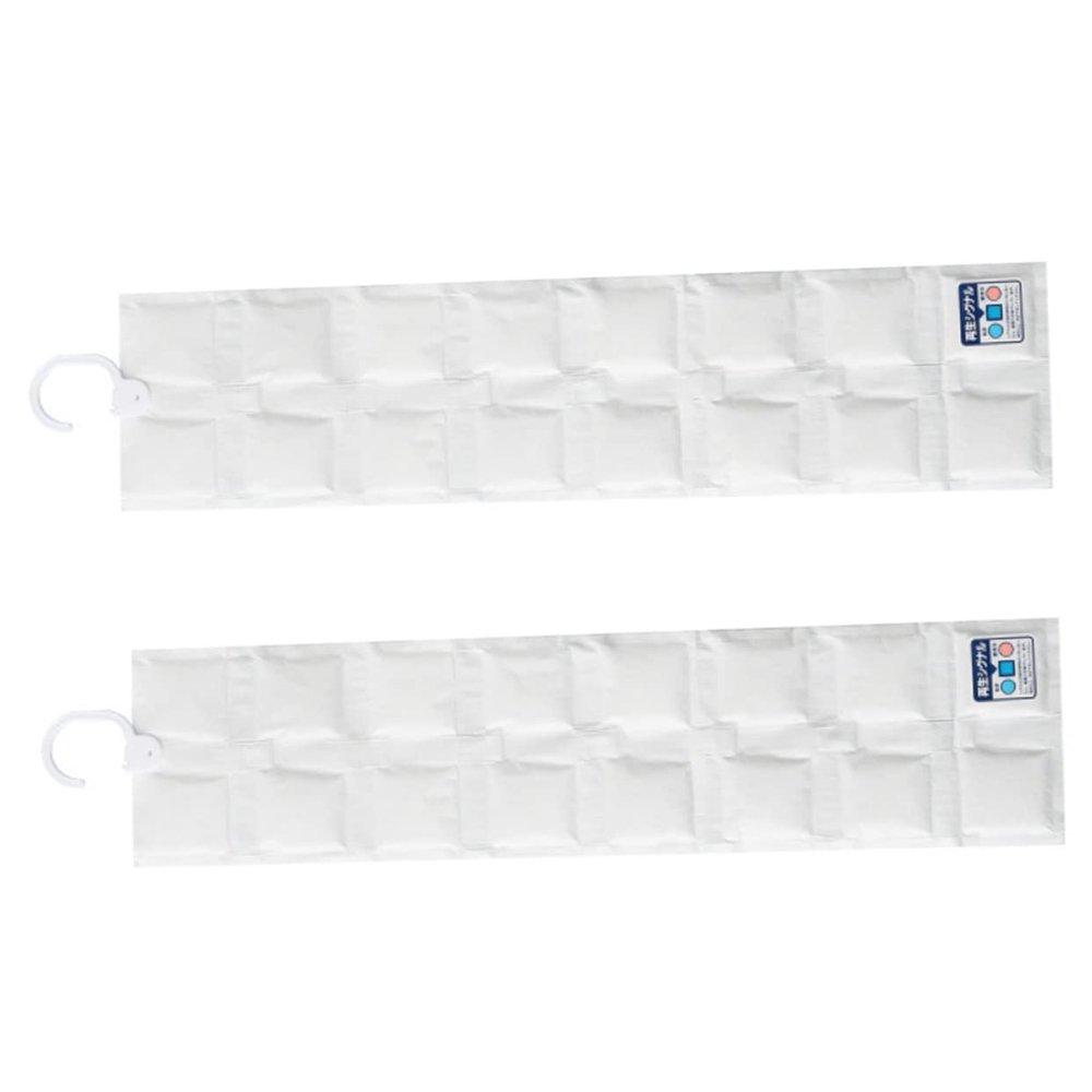 Veemoon 2pcs Hanging Moisture Absorber Packets for Wardrobe Household Dehumidification Bags to Eliminate Damp and Odors Clothing Shoes and Rooms Non-woven Design