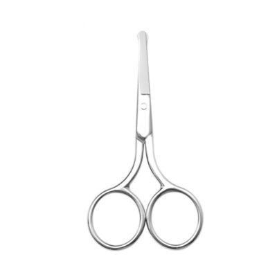 YSJJZRL Sharp Tip/Rounded Eyebrow Scissors Stainless Steel Scissors for Eyebrow, Nose Hair, Mustache, Beard (Rounded)