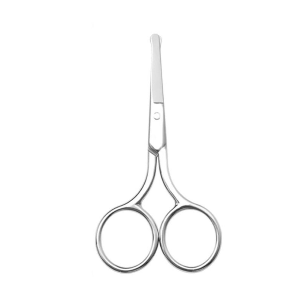 YSJJZRL Sharp Tip/Rounded Eyebrow Scissors Stainless Steel Scissors for Eyebrow, Nose Hair, Mustache, Beard (Rounded)