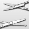 YSJJZRL Sharp Tip/Rounded Eyebrow Scissors Stainless Steel Scissors for Eyebrow, Nose Hair, Mustache, Beard (Rounded) view 3