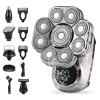 Jalann Head Shavers for Bald Men, 9D Skull Shaver for Men, 6 in 1 Men's Head Shavers, Wet & Dry Electric Razor Hair Trimmer with LED Display, Rechargeable Grooming Kit with Beard Clippers Nose Trimmer view 1