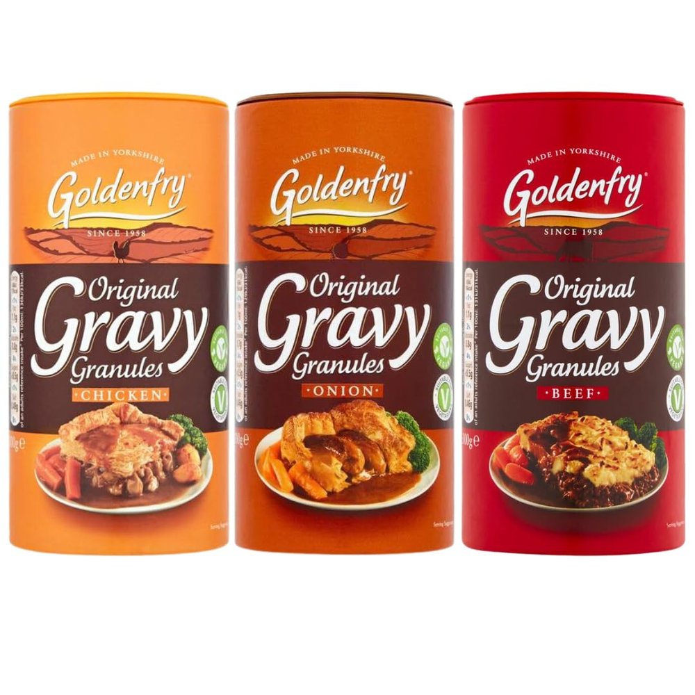 Gravy Granules Bundle with Goldenfry Chicken Gravy Granules 300g, Beef Gravy Granules 300g and Onion Gravy Granules 300g (3 Pack)