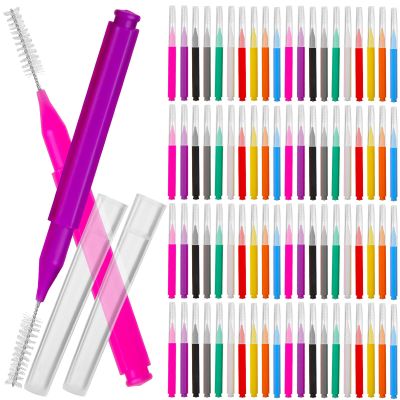 Lurrose Reusable Portable Toothpick 100pcs Eyebrow Lamination Brush Interdental for Between Gum Toothpicks for Brush Picks Clean Stainless Steel 304 Eyebrow Brush Cleaner