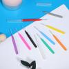 Lurrose Reusable Portable Toothpick 100pcs Eyebrow Lamination Brush Interdental for Between Gum Toothpicks for Brush Picks Clean Stainless Steel 304 Eyebrow Brush Cleaner view 3