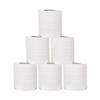Pack of 6- Toilet Rolls, 2 Ply White Toilet Paper, Quilted Toilet Roll Packs, 34GSM Toilet Paper Soft Tissue Roll Skin Cleaning Towels, Wiping Napkin Roll, Bulk Buy (220 Sheets/Toilet Rolls) view 1