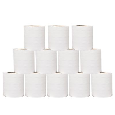 Pack of 12- Toilet Rolls, 2 Ply White Toilet Paper, Quilted Toilet Roll Packs, 34GSM Toilet Paper Soft Tissue Roll Skin Cleaning Towels, Wiping Napkin Roll, Bulk Buy (220 Sheets/Toilet Rolls)