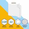 Pack of 12- Toilet Rolls, 2 Ply White Toilet Paper, Quilted Toilet Roll Packs, 34GSM Toilet Paper Soft Tissue Roll Skin Cleaning Towels, Wiping Napkin Roll, Bulk Buy (220 Sheets/Toilet Rolls) view 2