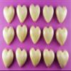 15 x edible 3D 30mm hearts, icing toppers, cake cupcakes decorations T059 (Pearl Ivory) view 2