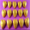 15 x edible 3D 30mm hearts, icing toppers, cake cupcakes decorations T059 (Gold Sparkle) view 1