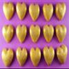 15 x edible 3D 30mm hearts, icing toppers, cake cupcakes decorations T059 (Gold Sparkle) view 2