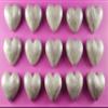 15 x edible 3D 30mm hearts, icing toppers, cake cupcakes decorations T059 (Silver Sparkle) view 2