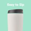 Owala SmoothSip Insulated Stainless Steel Coffee Tumbler, Reusable Cup, Travel Mug, 590ml, White (Cloudscape) view 2