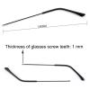 1 Pair Metal Frame Replacement Temple Arm for Eyewear Eyeglasses Frame Arms, Black view 2