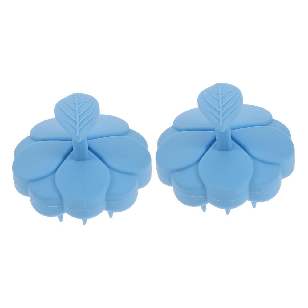 minkissy 2pcs Portable Scalp Brush Wear-resistant Silicone Hair Shampoo Brush for Gentle Scalp Cleaning and Exfoliation Ergonomic Design for Men and