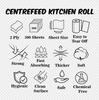 Pack of 36 - Kitchen Rolls, 2 PLY Centrefeed Kitchen Towels, Embossed White Hand Napkins, 40GSM Kitchen Towel Paper, Wiping Napkin Roll, Strong & Durable Kitchen Roll Bulk Buy (300 Sheets/Pulls) view 2