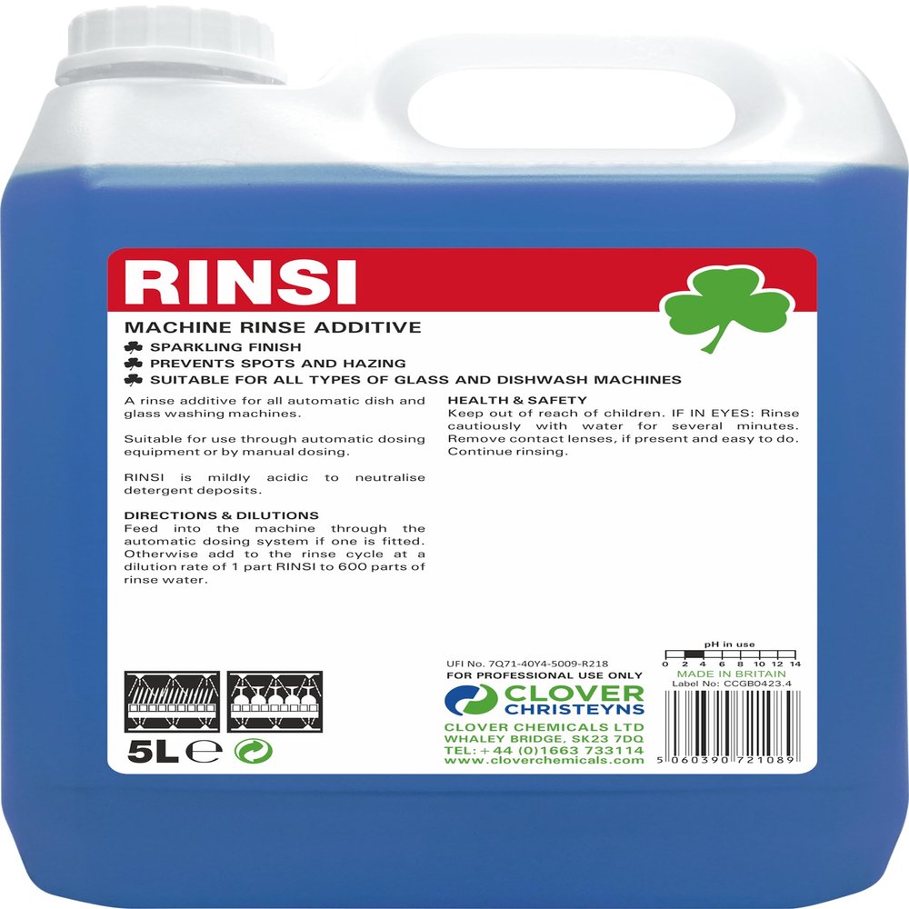 Clover Rinsi Machine Rinse Additive (451) 5 Ltr
