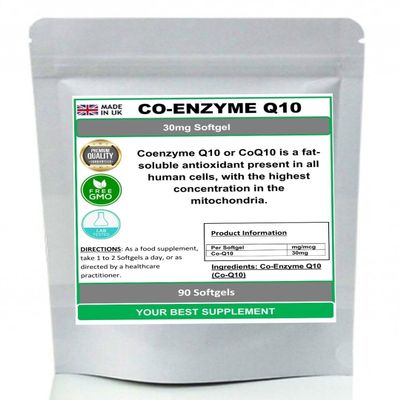 Co-Enzyme Q10 Softgel Capsules 30mg (High Strength Supplement) Co-Q10 30