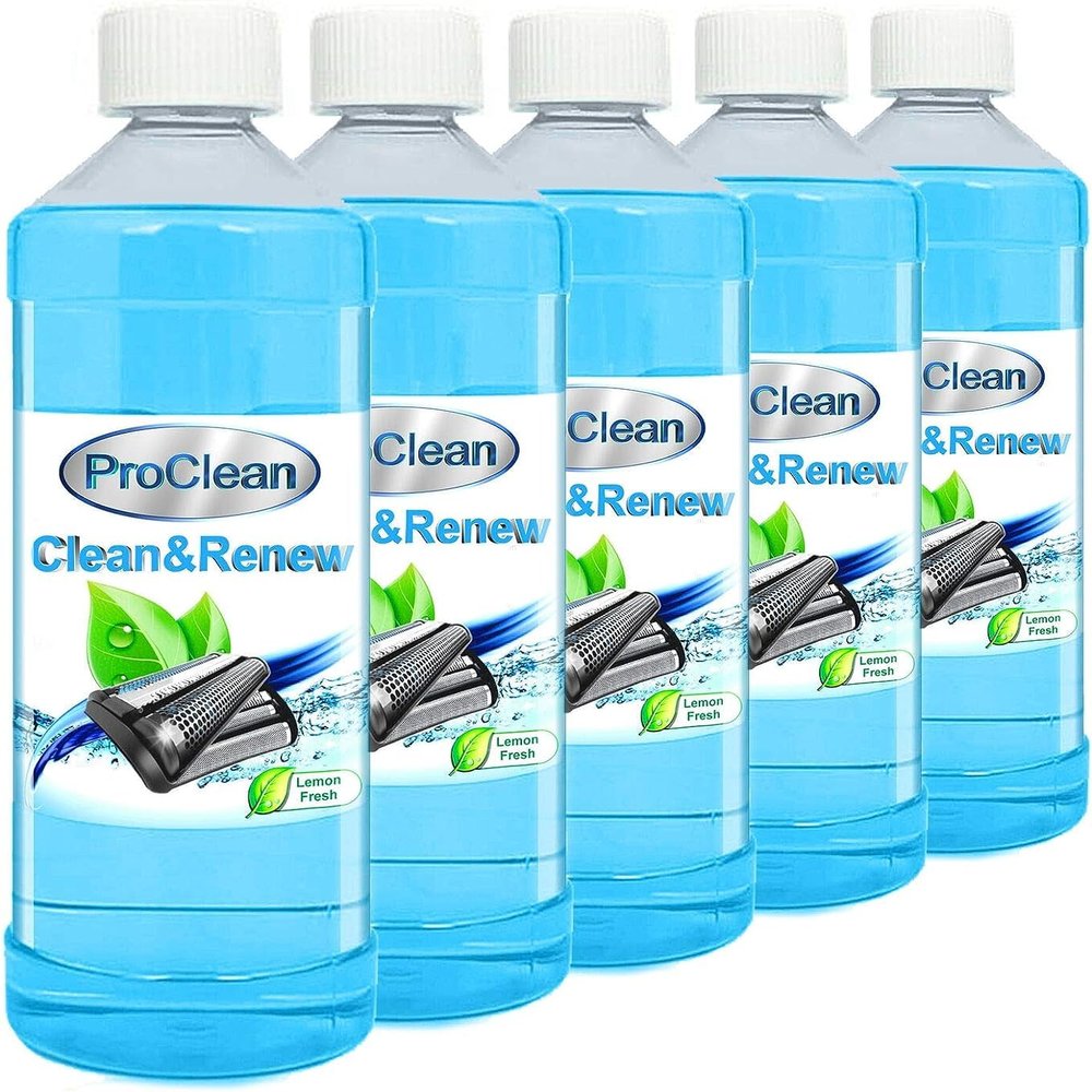Shaving Head Cleaner Can be used to refill Clean & Renew & Activator and Pulsonic Series 3/5/7/9 - ProClean X 5 Bottles