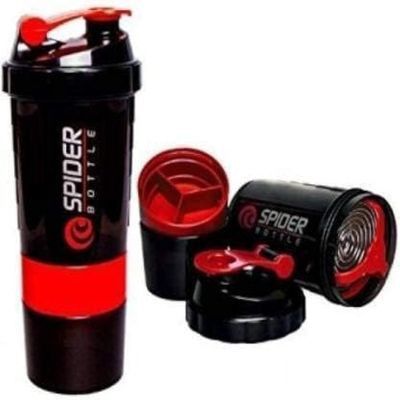Fitness Spider Shaker Bottle Gym Shaker bottle Smart Shaker Bottles Cyclone Shaker For Pre-Post Workout Supplement Protein Shake Gym Sipper Bottle 500ml For Men & Women(Multi Colour) Pack of 1