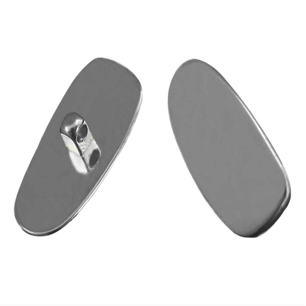 1 Pair Eyeglass Metal Screw-in Nose Pads, Glasses Replacement Nosepad Repair Nose Pads, Silver
