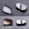 1 Pair Eyeglass Metal Screw-in Nose Pads, Glasses Replacement Nosepad Repair Nose Pads, Silver view 4