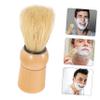 Anneome Wood Handle Beard Brush with Boar Bristles, Mens Shaving Brush for Salon Use, Foam Shave Accessory and Beard Grooming Tool for Home and Travel view 2
