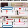 NOLLAM Medical Folding Bed Rail Side Rails for Elderly Adults Bedside Grab Bar Guard Assist Safety Handle Seniors Handicap Bed Railings Cane Home Medical Care Equipment Mobility Assistant Bar view 4