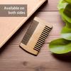 2 Mahogany Beard Combs, With A 10 * 10cm Black Leather Storage Bag, Reversible, Anti-static, Suitable For Hair And Beard view 3