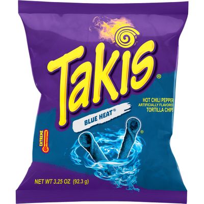 Takis Blue Heat 3.25oz (92.3g) Hot Chilli Pepper Tortilla Chips American USA Import