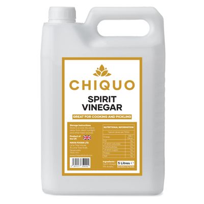 Chiquo White Spirit Vinegar 5 Litres - Multi-Purpose - Suitable for Cooking | Pickling | Marinating | Cleaning | Baking