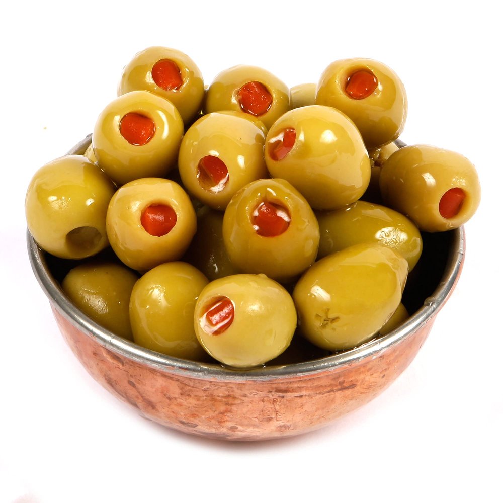 Dorri - Olives Stuffed Pimento in Brine 1.5kg | Green Olives, Mediterranean Flavour, Healthy Party Snack ( from 250g to 3kg)