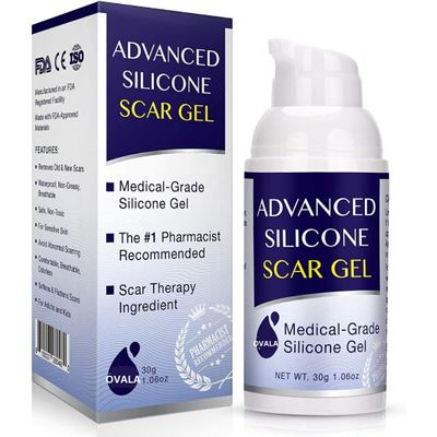 Silicone Scar Gel, Advanced Scar Gel for Surgical Scars, C-Section, Stretch Marks, Acne, Injury, Burns, Old and New Scars