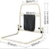NOLLAM Medical Medical Bed Rails for Elderly Adults Foldable Bed Assist Rail Safety Handle Bedside Handrail Bed Railings Support Bar for Seniors Handicap 330lbs/150kg Capacity Mobility Assistant Bar view 2