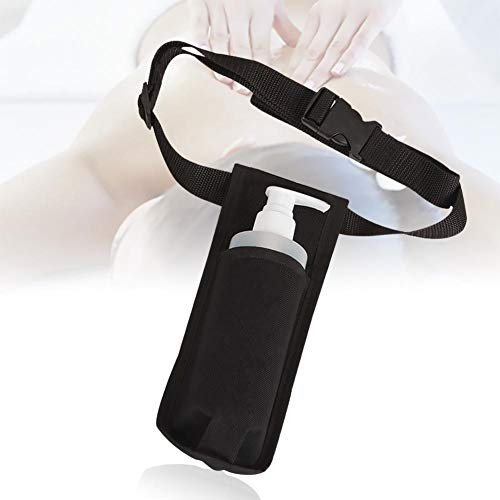 Massage Oil Single Massage Oil Lotion Dispenser Adjustable Waist Belt Holder, Not Including Bottle