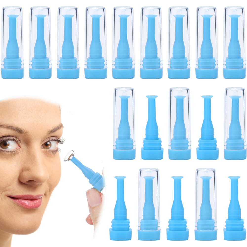 10 Pieces Hard Contact Lens Remover Tool for RGP and Scleral Lenses - Plunger Suction Cup (Blue)