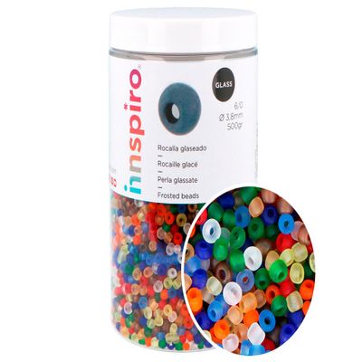 INNSPIRO Round Glass Rock Icing Mix 3.8mm 6/0 500g