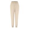 2023 Women's Summer Casual Cotton Linen Fabric Trousers Linen Trousers Women's Summer Capri Summer Trousers Women's Lightweight 7/8 Fabric Trousers Women's Summer Trousers TY, P2-beige, XXXL view 3