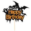 WRACKKIAR Happy Halloween Cake Topper-Ghost Birthday Cake Pick-Birthday Witch Cake Topper-Halloween Party Decoration Glitter Supplies(3) view 2