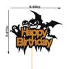 WRACKKIAR Happy Halloween Cake Topper-Ghost Birthday Cake Pick-Birthday Witch Cake Topper-Halloween Party Decoration Glitter Supplies(3) view 4