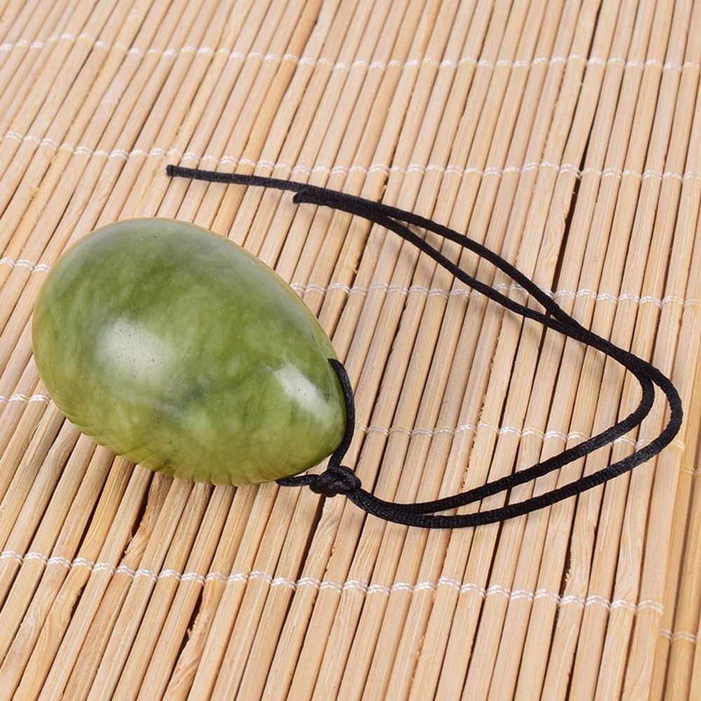 100% Natural Stone Jade Crystal Egg Drill 45 * 30 MM Mineral Ball Kegel Massage,45x30 Jade Number