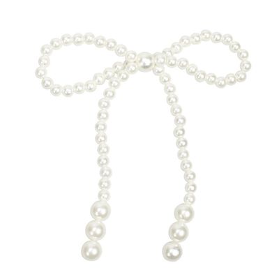 10PCS White Imitation Pearl Bow Cake Decorations Birthday Party Bow Dots Cupcake Toppers for Children's Birthday Baby Shower Party Cake Decorations Supplies