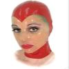 Latex Hood Black with Transparent Open Eye Mouth Rubber Mask Back Zip Halloween Costumes for Men Women,Type 2,2X-Large view 1