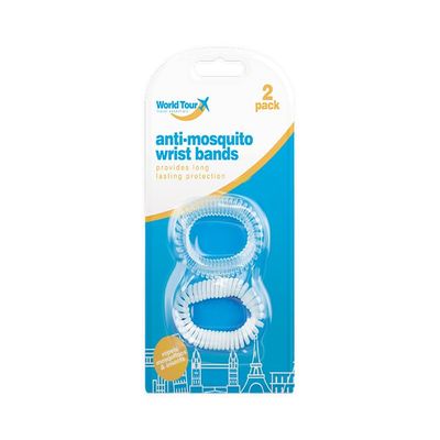 2X Anti Travel Mosquito Wristbands Waterproof Natural Anti Bug Wristbands, Safe to Use No Chemicals or Drugs.