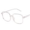 LTSRLL Large Sturdy Reading Glasses, Oversized Square Anti Blue Light Computer Goggle, Anti Eye Strain Unbreakable Readers (Color : Transparent, Size : +100) view 1