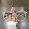 LTSRLL Reading Glasses, Blue Light Blocking for Men Women, HD Computer Readers with Spring Hinge, Anti Eyestrain Eyeglasses (Color : White-1, Size : +300) view 3