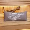 Ger3as Sauna Pillow, Travel Pillow, Cotton, 100% Sauna Cushion, 50 x 22 cm, Sauna Pillow (Light Grey/White) view 1