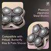 Skull Shaver Baron 4 Head Pro Blade - Ultimate Men's Electric Shavers Blade Razor for Women/Men, Beard Grooming, Body Shaving, Bald Head Razor Blade view 4
