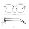 LTSRLL Oversized Square Metal Reading Glasses, Large Blue Light Blocking Readers, Big Frame Anti Glare Unbreakable Eyewear (Color : Rose golden-black, Size : +300) view 3